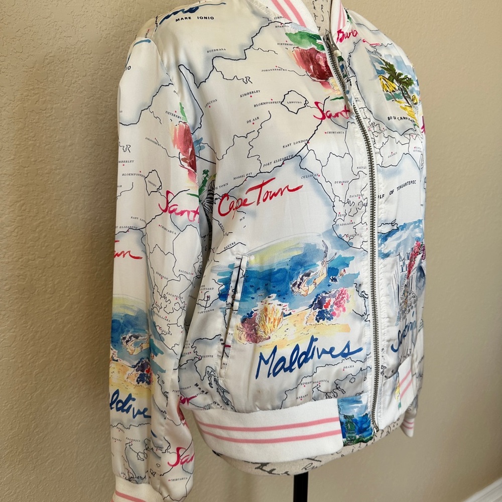 Gap Map Print Bomber Jacket - Picture 2 of 7